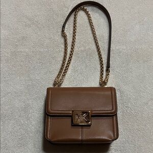Michael Kors Tan Crossbody Bag with Gold Accents